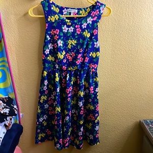 Floral blue dress